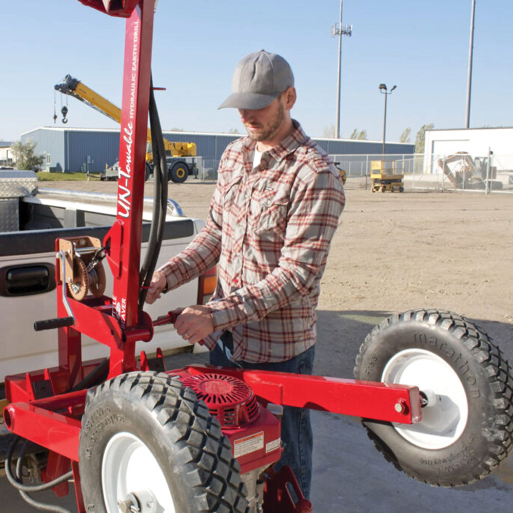 Earth Auger, Transport Frame, for Un-Towable Auger