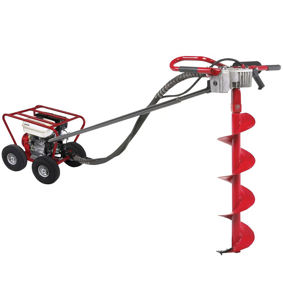 Earth Auger, One Man, Mech., Cable Driven, 8HP Honda